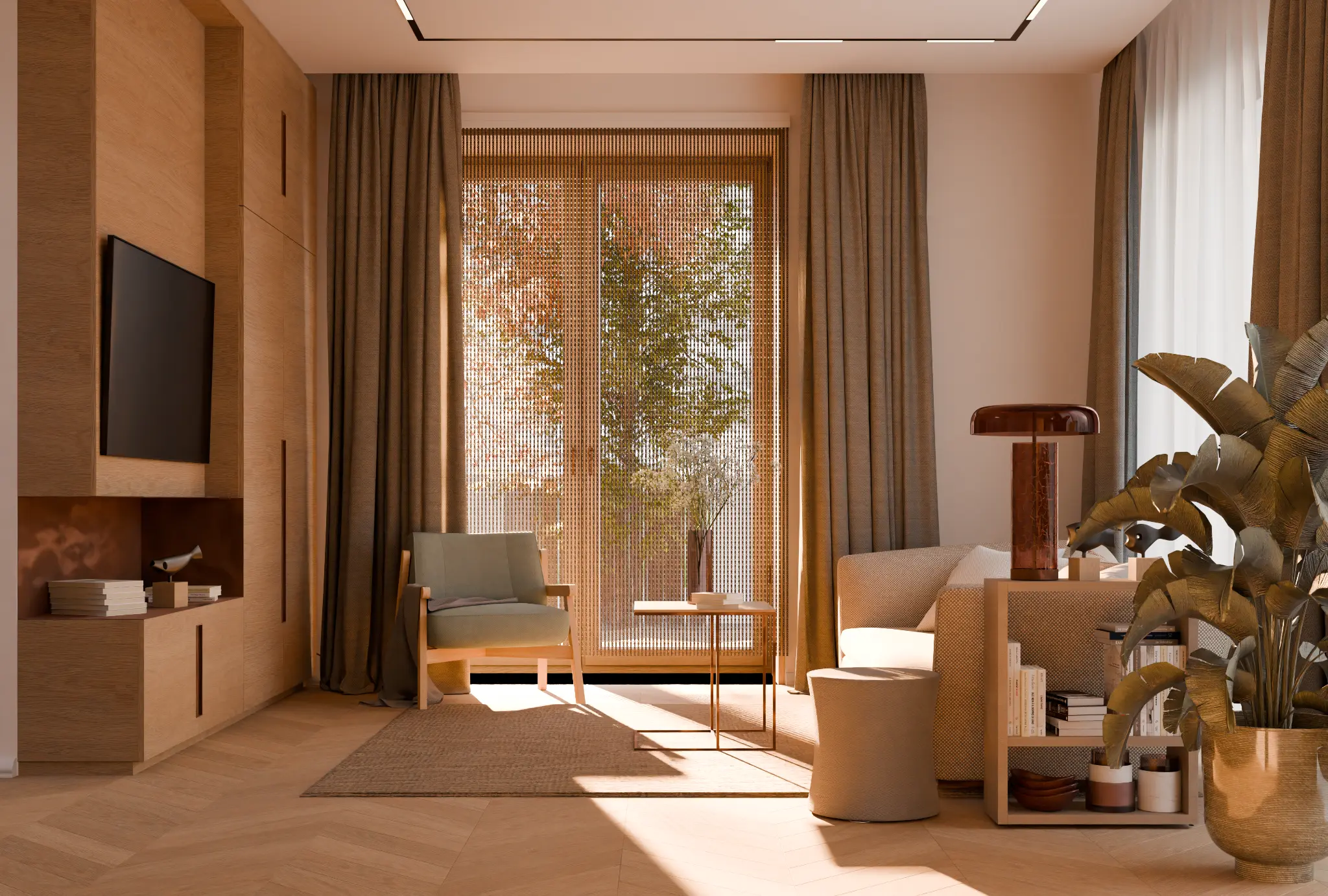 Liso vliegengordijn in een warm, licht interieur